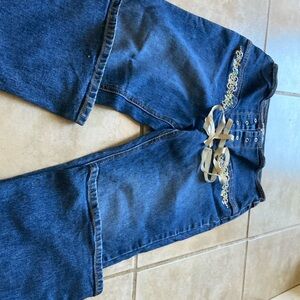 Women's Blue Embroidered Jeans